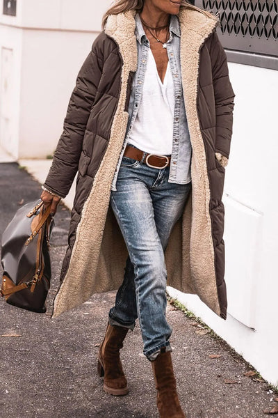 Katri | Luxe Käännettävä Sherpa Takki