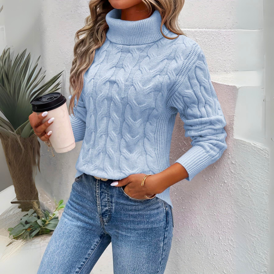 Bea | Lämmin neulottu turtleneck