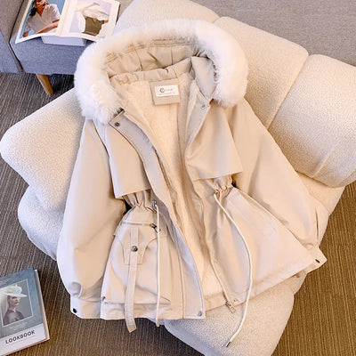 ChicTherm | Puffer Fleecovuorattu Huppu Untuvatakki Naisille