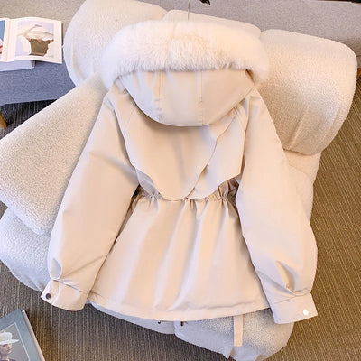 ChicTherm | Puffer Fleecovuorattu Huppu Untuvatakki Naisille