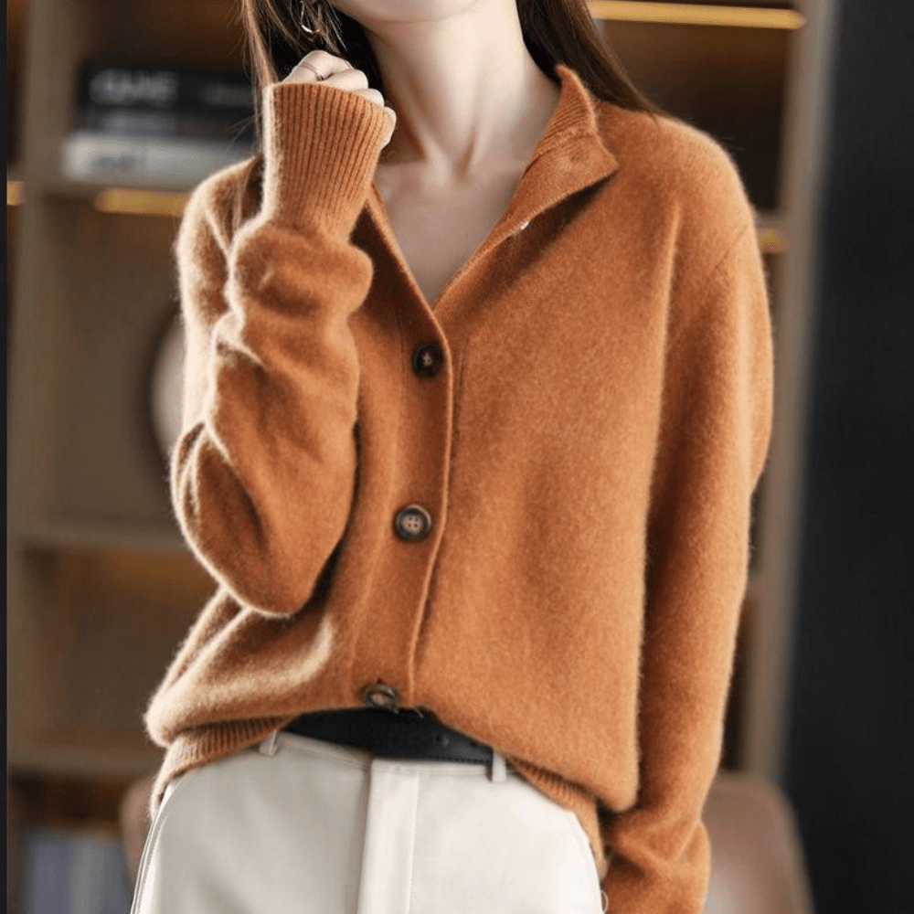 Anny | Ylellinen Kashmir-neulecardigan