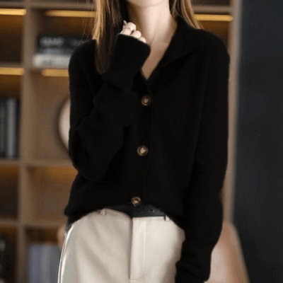 Anny | Ylellinen Kashmir-neulecardigan
