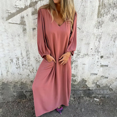 Piia | Pitkä Boho Mekko Taskuilla