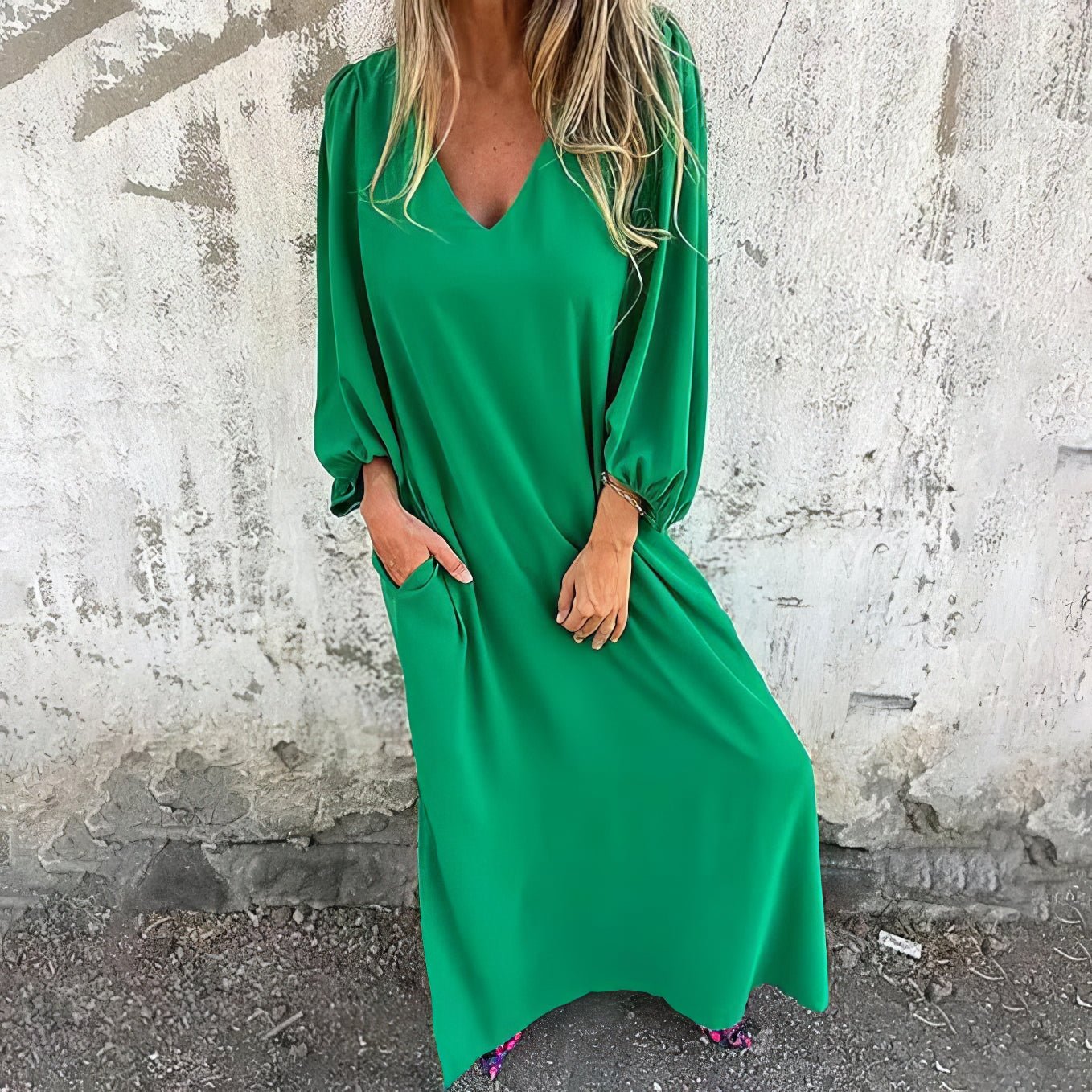 Piia | Pitkä Boho Mekko Taskuilla
